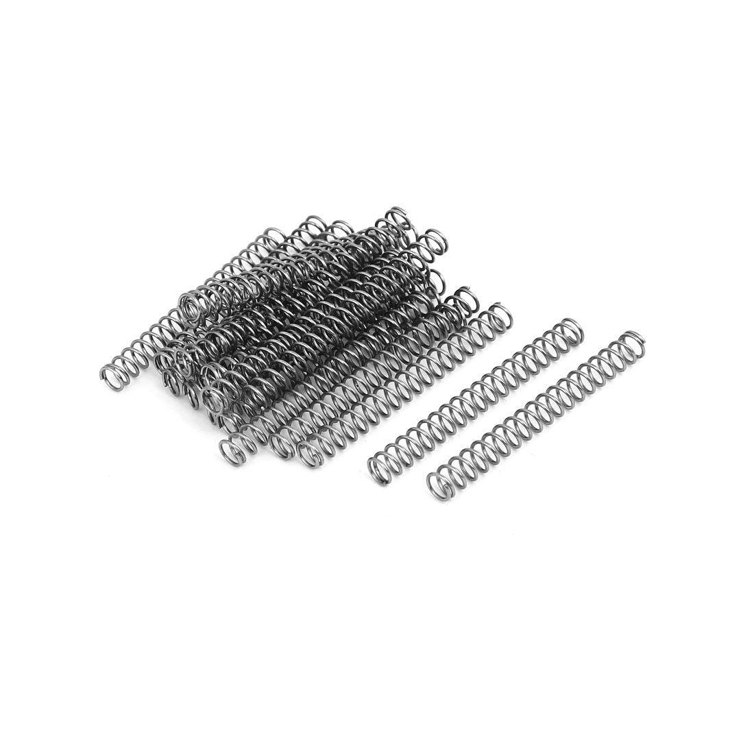 Compression Spring,304 Stainless Steel,5mm OD,0.6mm Wire Size,45mm Free Length,Silver Tone,20Pcs