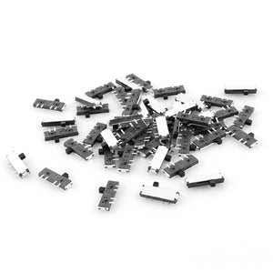 50 Pcs On/Off/On 3-Position 8 Pin DPDT Surface Mounted Devices SMT Slide Switch 10mm x 3mm