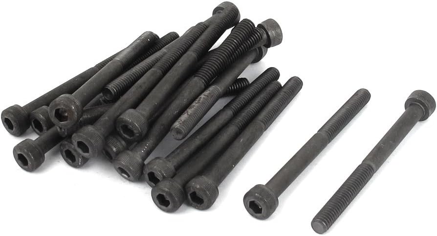 M4 x 45mm 12.9 Alloy Steel Hex Socket Head Cap Screws Bolt Black 20pcs