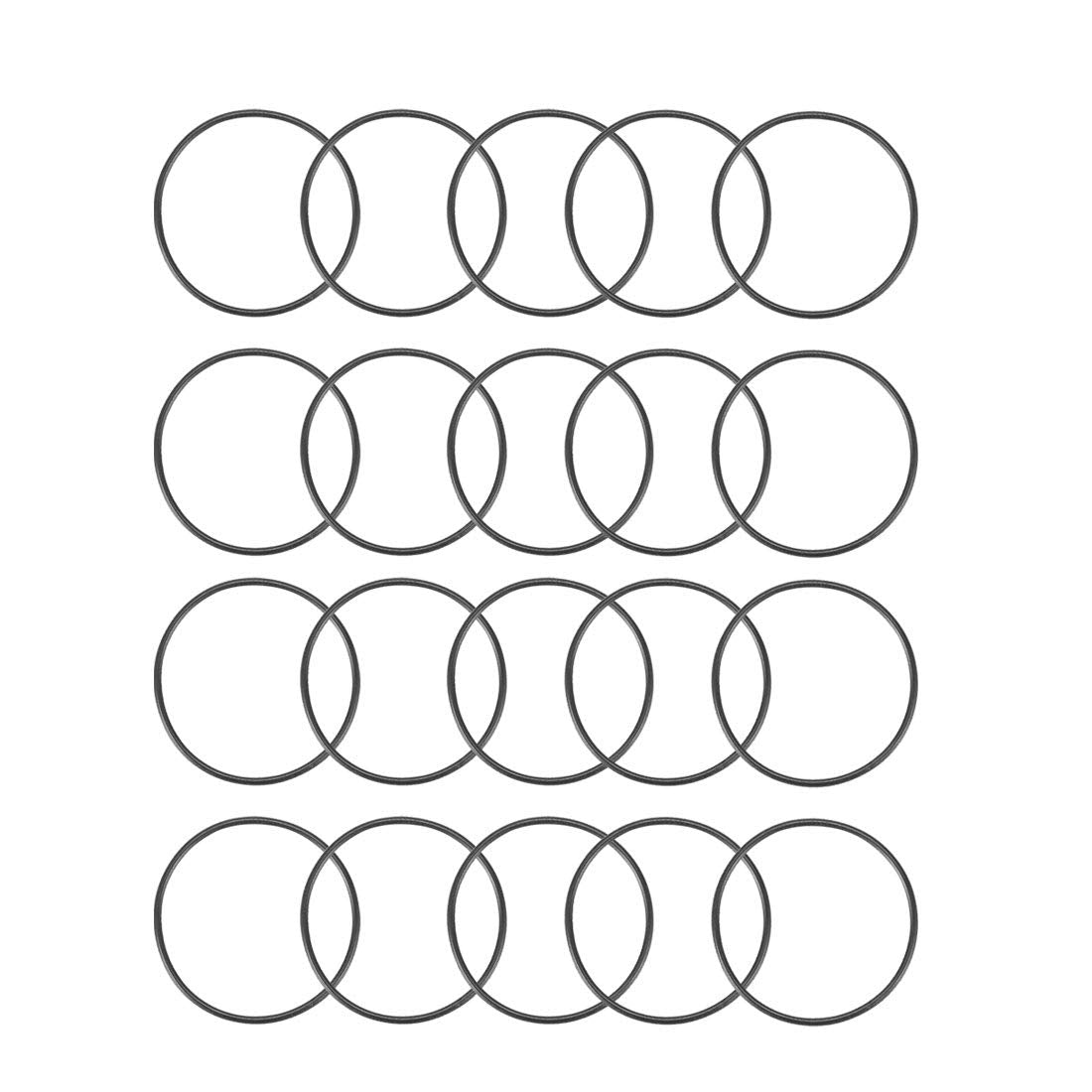 Nitrile Rubber O-Rings, 26mm OD 24mm ID 1mm Width, Metric Sealing Gasket, Pack of 20