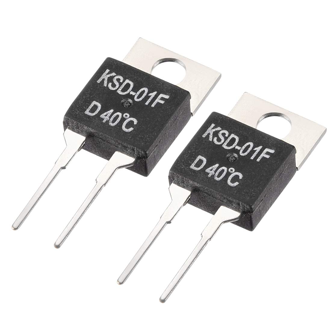 Normally Close Temperature Switch, KSD-01F Thermal Switch Thermostat Temperature Controller 40℃ N.C 2pcs