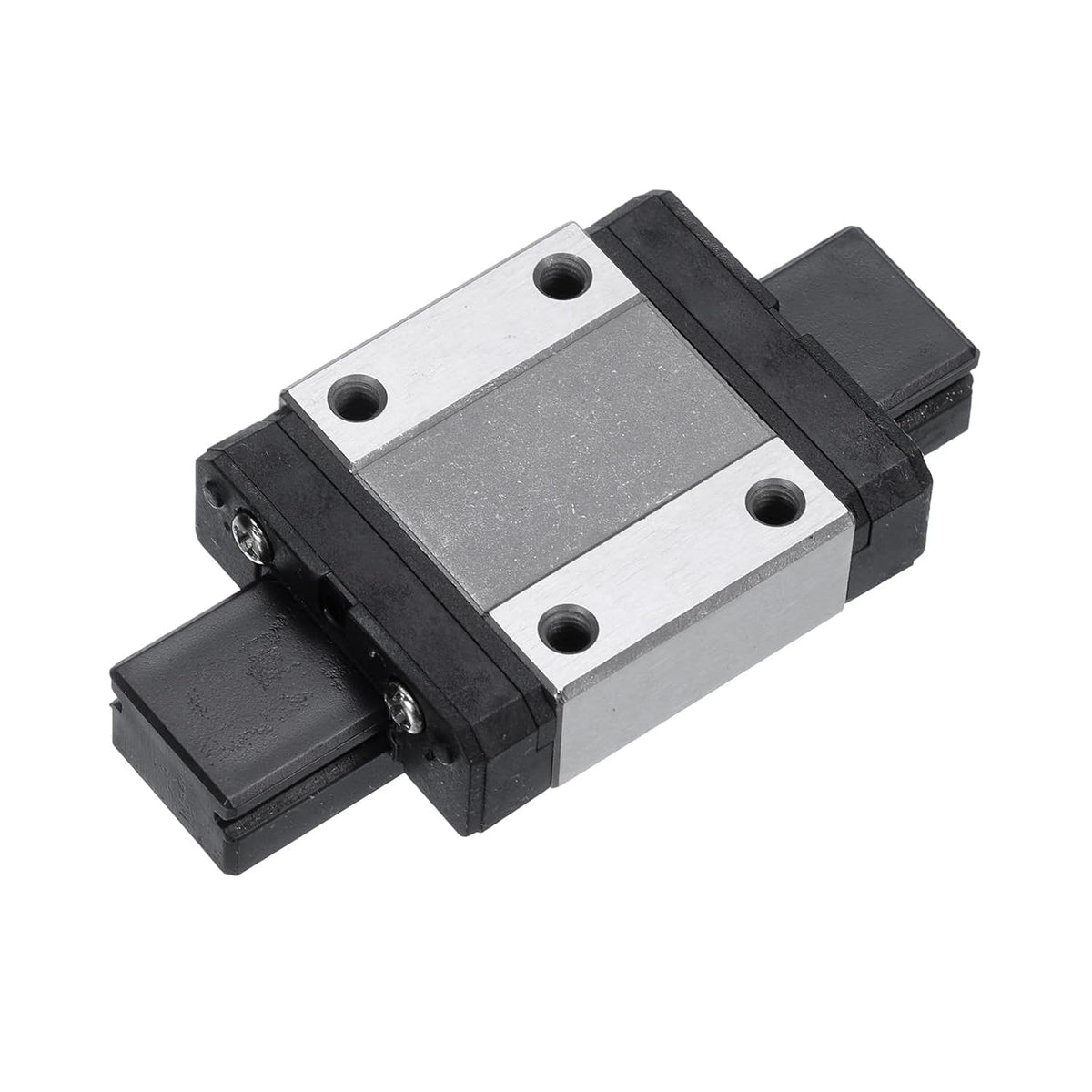 MGN12C Bearing Steel Sliding Carriage Block with Plastic Anti-Fall Strip for 12mm MGN12 Linear Motion Slide Rail Guide, Silver Tone