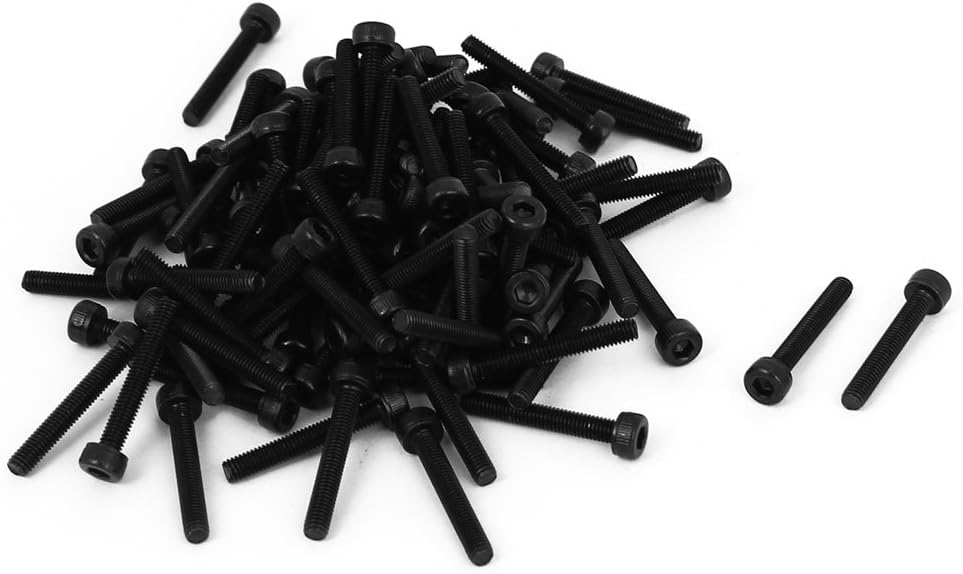 M3x20mm Screw Cap Point Hex Socket Screws Bolts 100Pcs