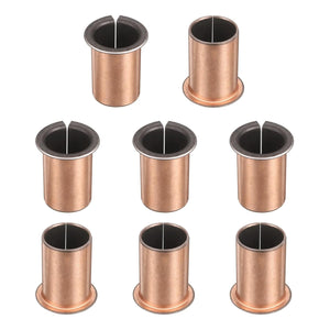 8Pcs Flanged Sleeve Bearings, 20mm Bore x 23mm OD x 35mm Length x 30mm, Sintered Bronze Wrapped Oilless Bushings
