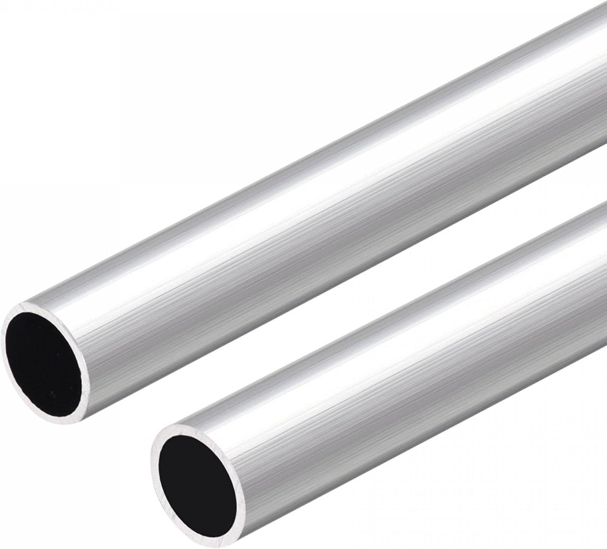 6063 Aluminum Round Tube 10mm x 12mm, 12mm x 14mm(Inner Dia x OD) 300mm Length Tubing, Pack of 2