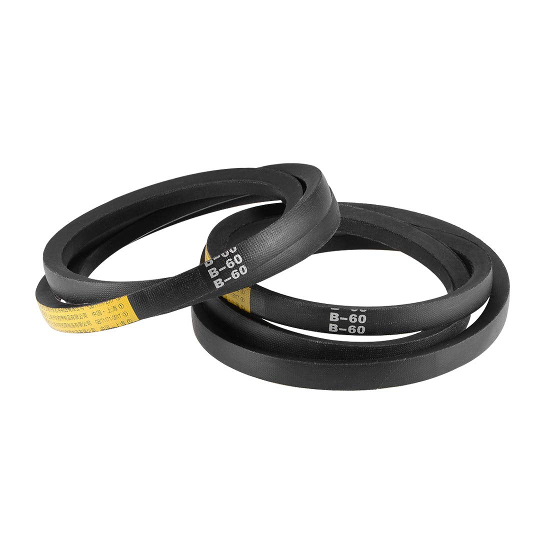 B60 V-Belts 60" Pitch Length, B-Section Rubber Drive Belt 2pcs