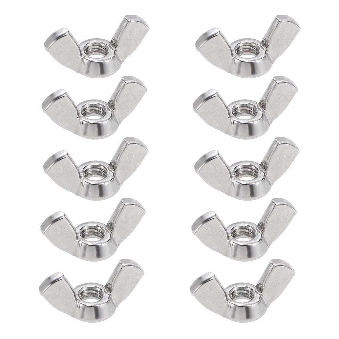 #10-32 Wing Nuts 304 Stainless Steel Shutters Butterfly Nut Hand Twist Tighten Fasteners Parts 10pcs