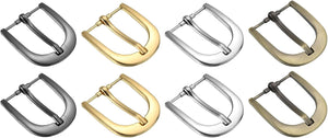 8Pcs Metal Roller Buckles, 25mm - 0.98" Rectangle Single Prong Belt Buckle Center Bar Replacement Buckles for Belt Leather Jeans Accessories (4Colors, 36mm)