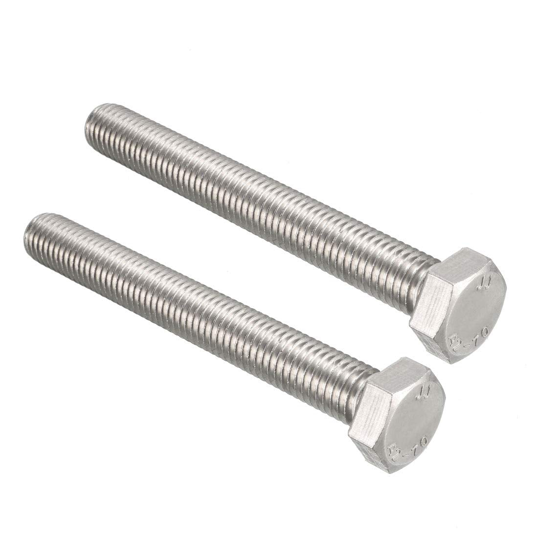 M12x100mm Hex Bolts 304 Stainless Steel Hexagon Screw Bolt 2pcs