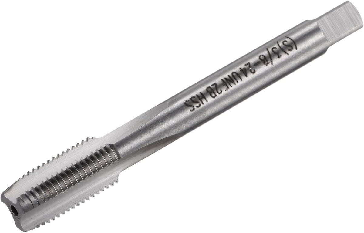 Thread Milling Tap 3/8"-24 UNF, M42 HSS (High Speed Steel) Uncoated 3 Straight Flutes Machine Screw Threading Tap 2B Tolerance Grade