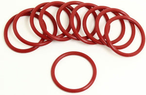10 Pcs 35mm Outside Dia 3mm Thick Filter Rubber O Ring Seal Washers Red