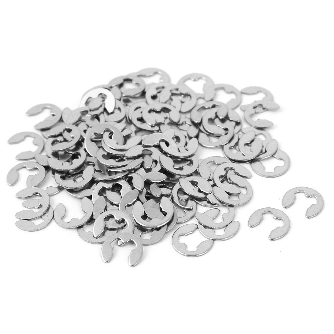 3.5mm x 8mm 304 Stainless Steel Snap Ring Circlips Fixings E-Clips 100 Pcs