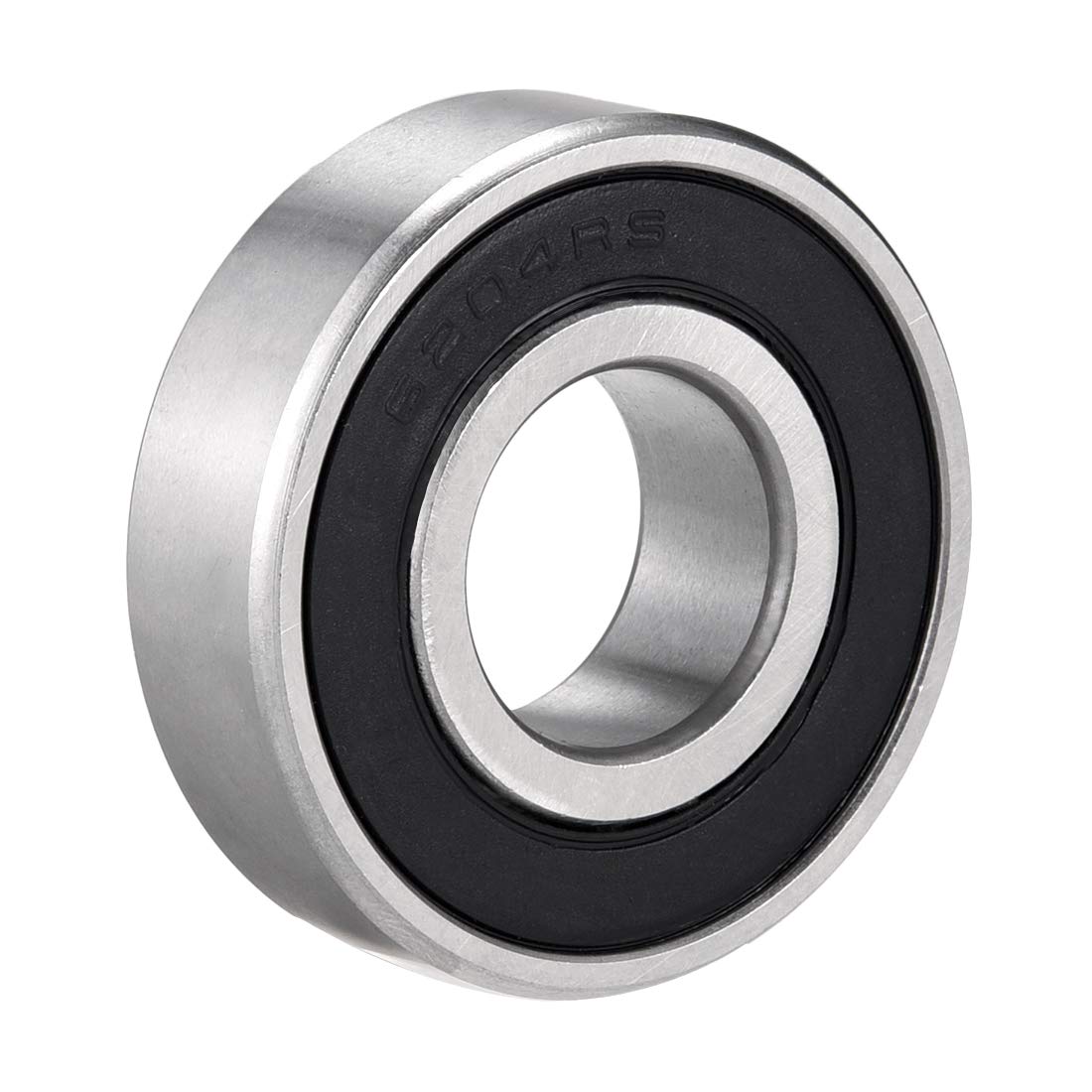 6204RS Deep Groove Ball Bearing Single Sealed 160204, 20mm x 47mm x 14mm Chrome Steel Bearings (Pack of 1)
