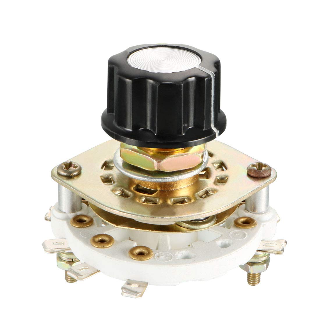 2P3T 2 Pole 3 Throw 1Deck Band Channel Rotary Switch Selector with Plastic Knob