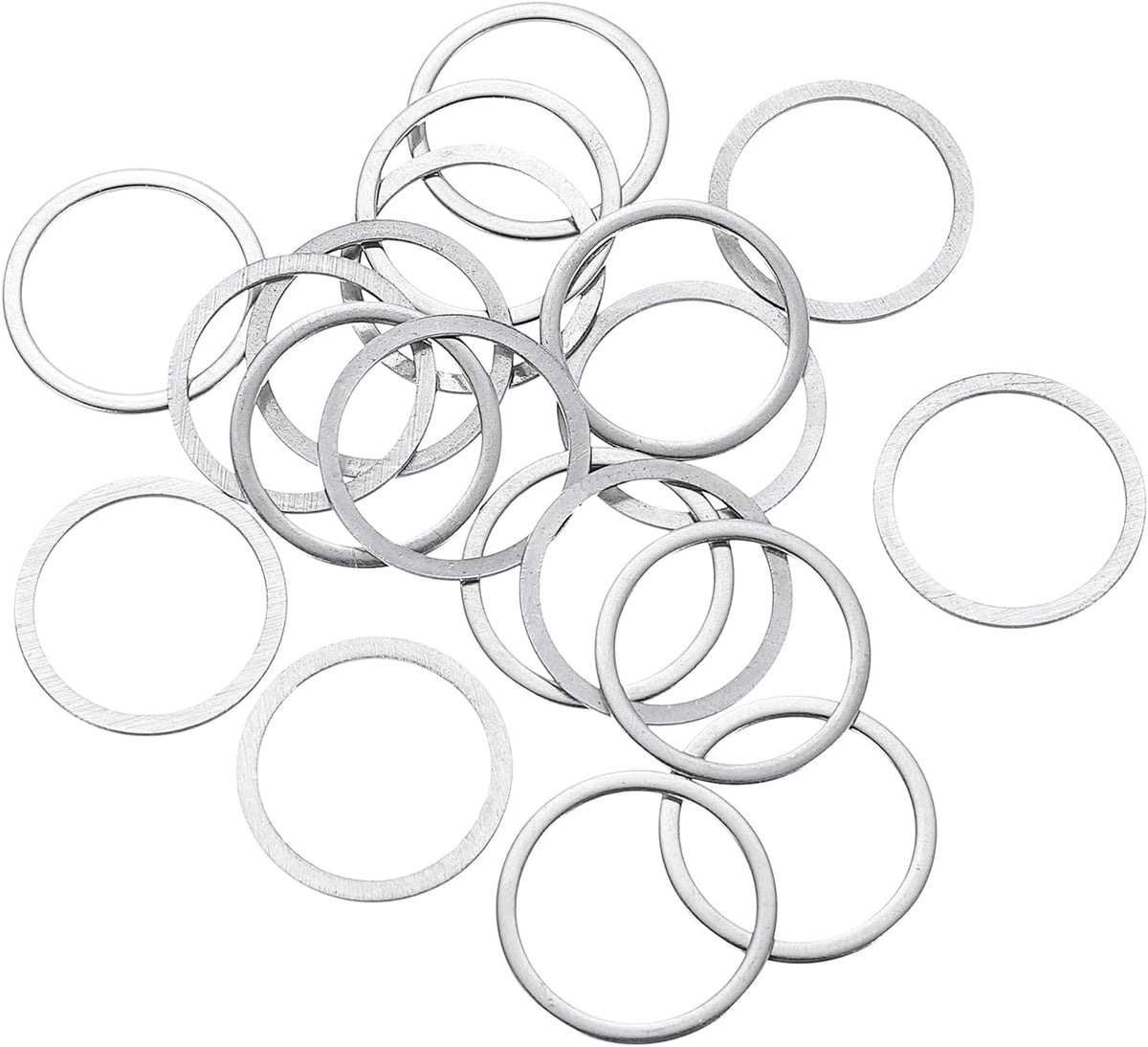 20 Pcs M16 Flat Washer, 16x20x0.8mm Thickened 304 Stainless Steel Flat Spacers for Screw, Bolt, Automotive, Industrial Machinery