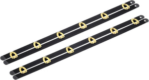 2 Set Corset Busk, 12 Inch Black Steel Boning Support with Gold Buttons Spring Steel Corset Busk Corset Boning for Sewing Corset Making Gown Wedding Dress