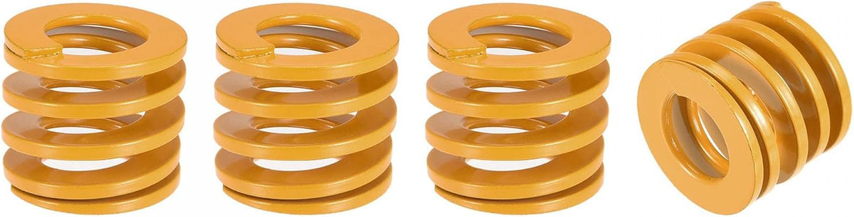 3D Printer Die Spring, 25mm OD 25mm Long 4pcs Spiral Stamping Light Load Compression Mould Die Springs for 3D Printer Electric Part, Yellow