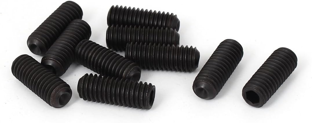 12.9 Grade 3/8 Inch-16 x 1 Inch Thread Hex Socket Cup Point Alloy Steel Grub Screws 10 Pcs