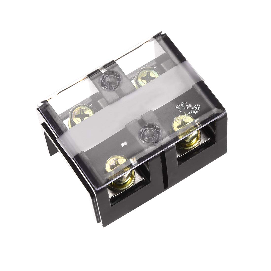 2pcs 2 Positions Dual Rows Screw Terminal Strip Barrier Block 600V 60A for Train Layout Robot Battery Lighting