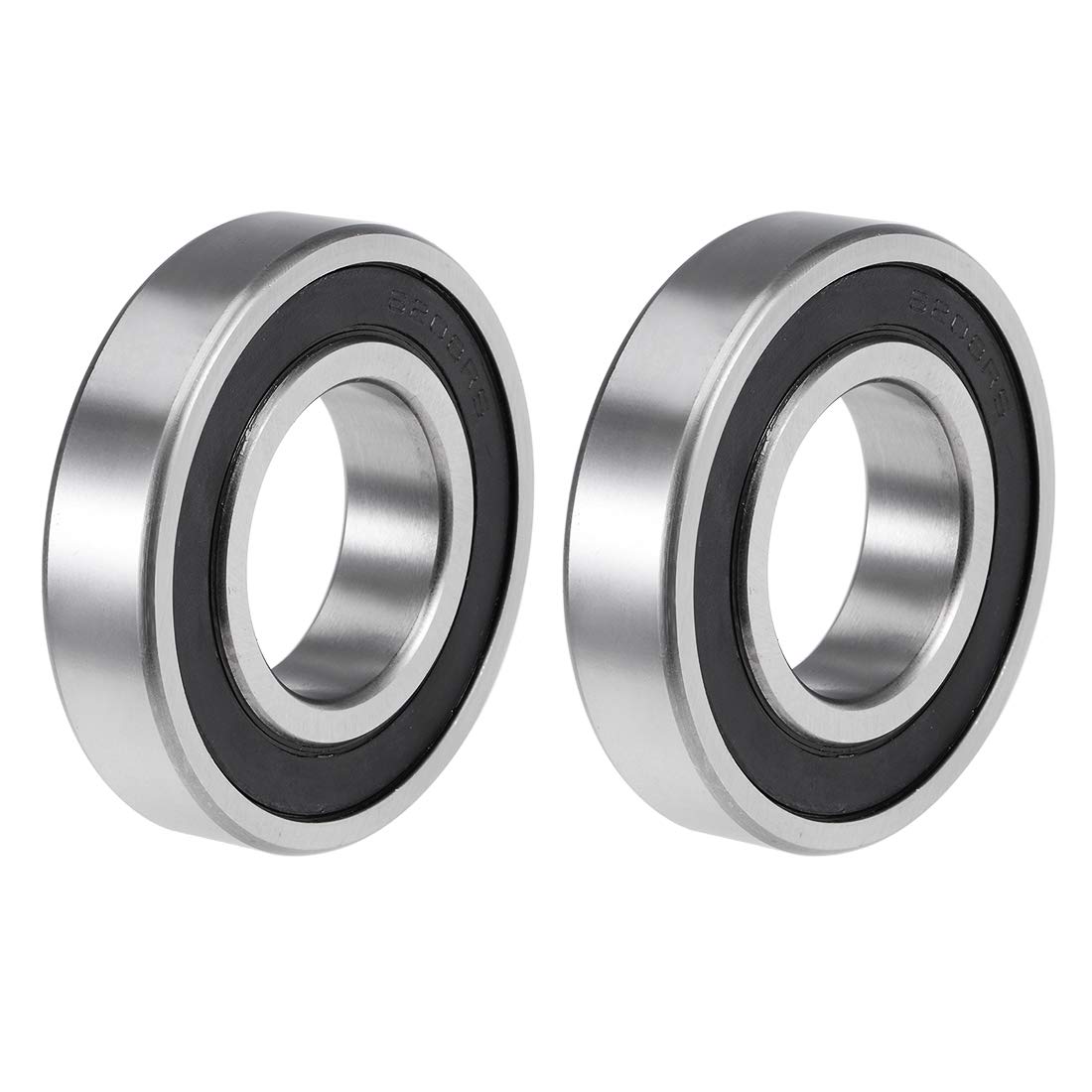 LinkMejor 6208-2RS Deep Groove Ball Bearings Z2 40mm X 80mm X 18mm Double Shielded Carbon Steel 2pcs