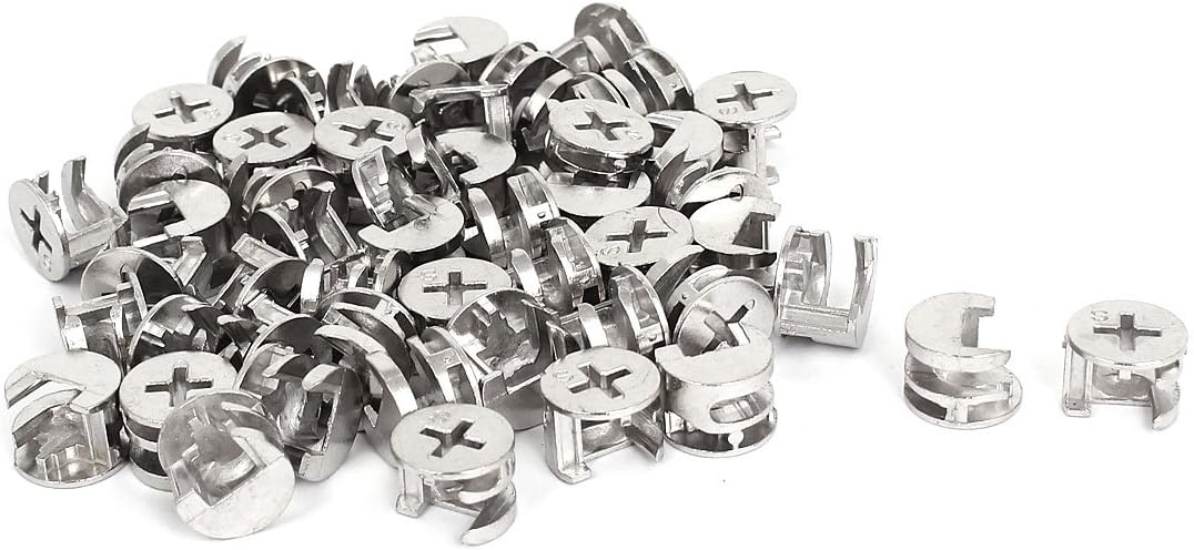 Furniture Hardware 15x11mm Connection Eccentric Wheel Connectors 50pcs