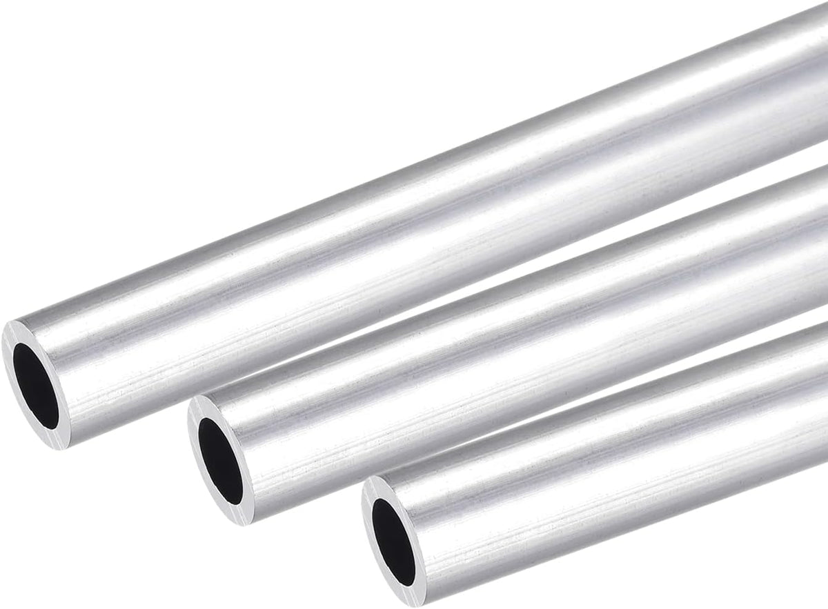 6061 Aluminum Round Tube 12mm OD 8mm Inner Dia 250mm Length Pipe Tubing 3 Pcs