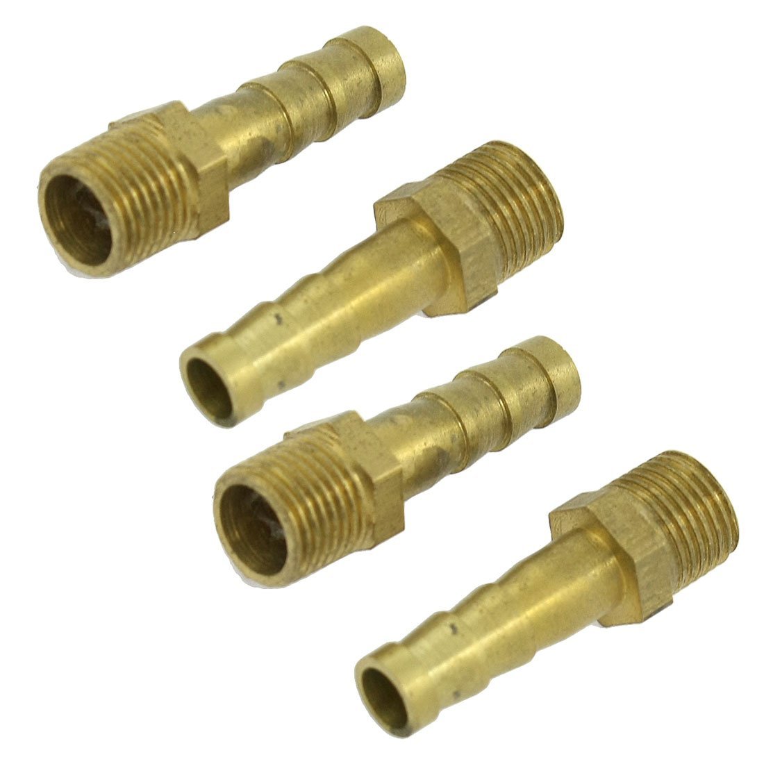 1/8" PT Thread 1/4" Air Gas Hose Brass Barb Fitting Adapter Coupler 5 Pcs