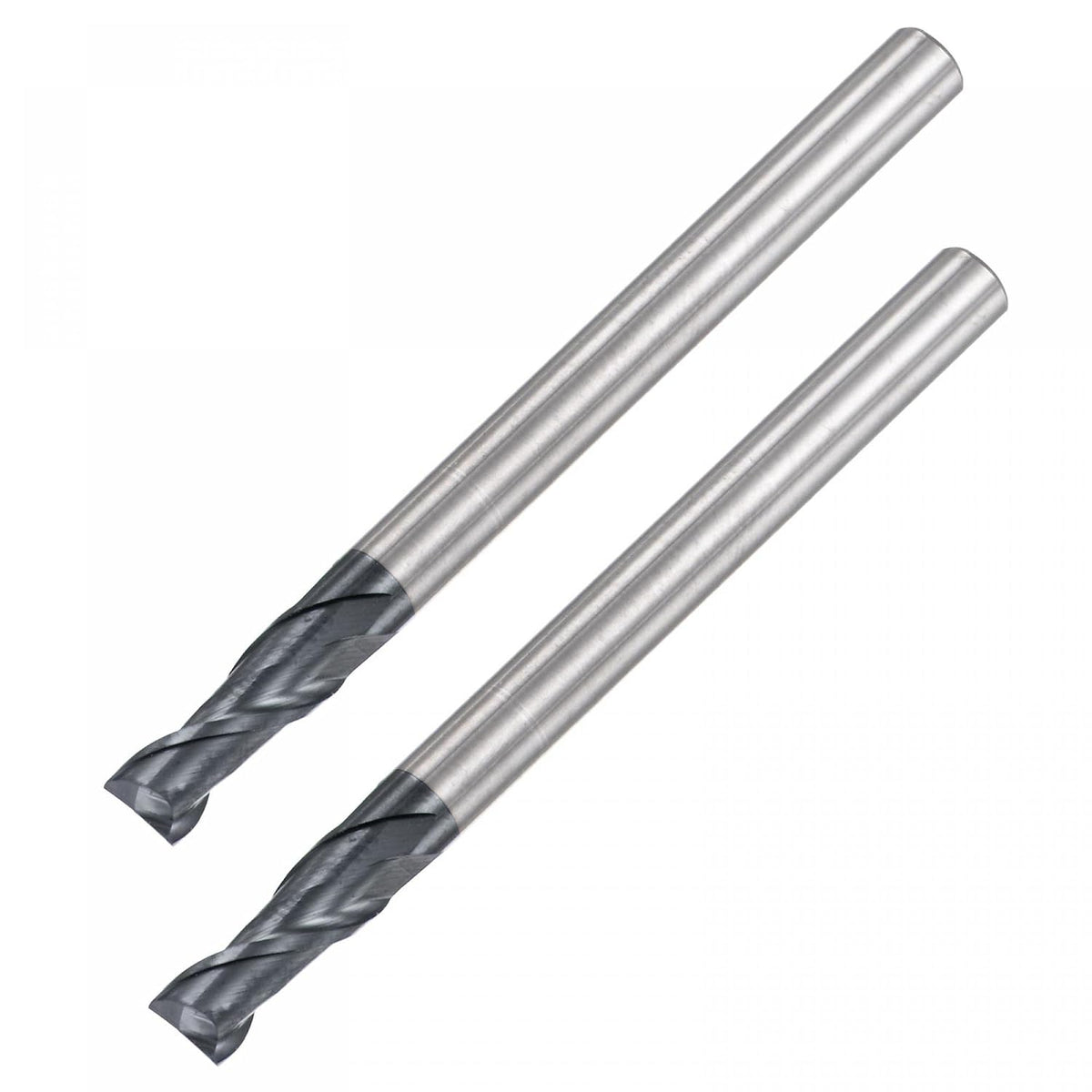 Square Nose End Mill, 4mm Tip Dia Solid Carbide AlTiN Coated CNC Router Bits 2 Flute Spiral Milling Cutter HRC45 with 4mm Shank 50mm (2-inch) Length, 2pcs