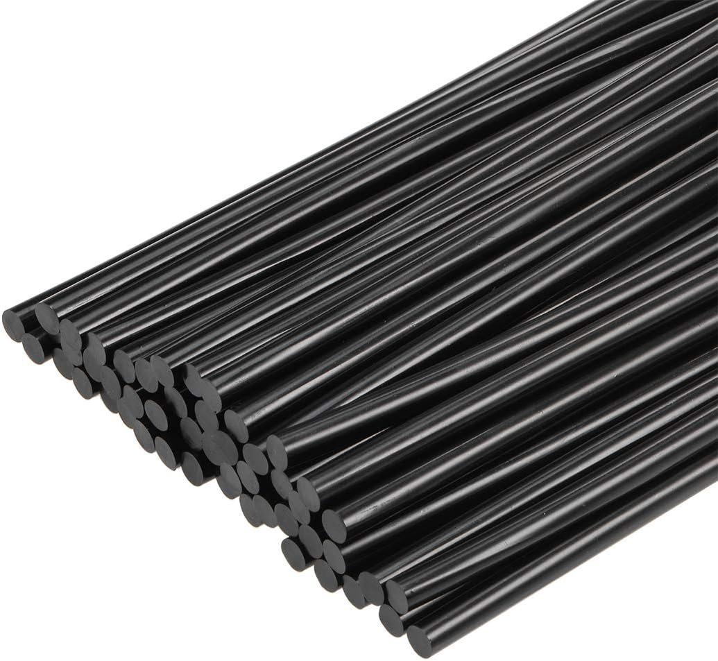 LinkMejor Mini Hot Glue Gun Sticks 6-inch x 0.27-inch for Glue Guns, Black 50pcs