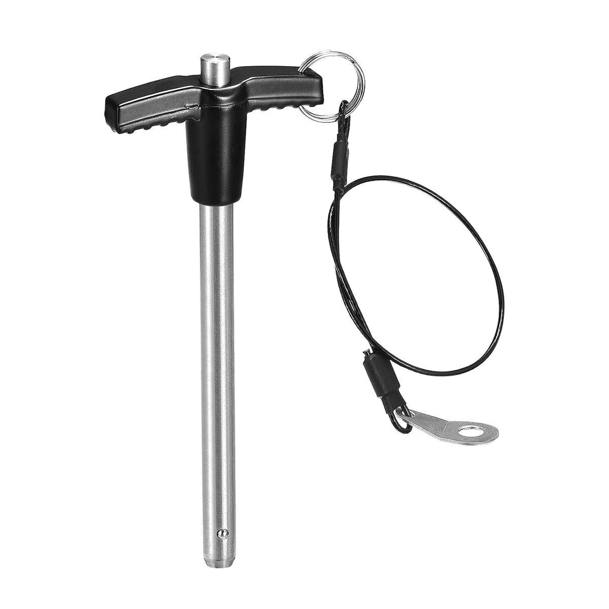 T Handle Lock Pins, 5/16" Pin Dia. 3-35/64" Usage Length Stainless Steel Push-Button Quick Release Pin with Lanyard Cable (8mm-90mm)