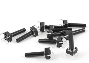 10 Pcs 6x6x18mm 4 Pins DIP PCB Momentary Tactile Tact Push Button Switch