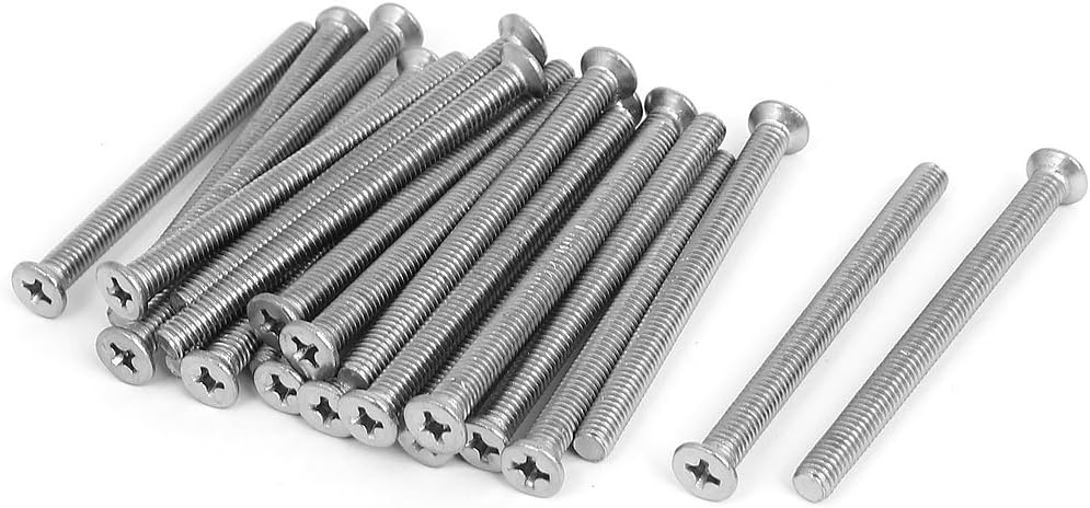 M5x60mm Countersunk Flat Head Phillips Screw Bolts 25pcs