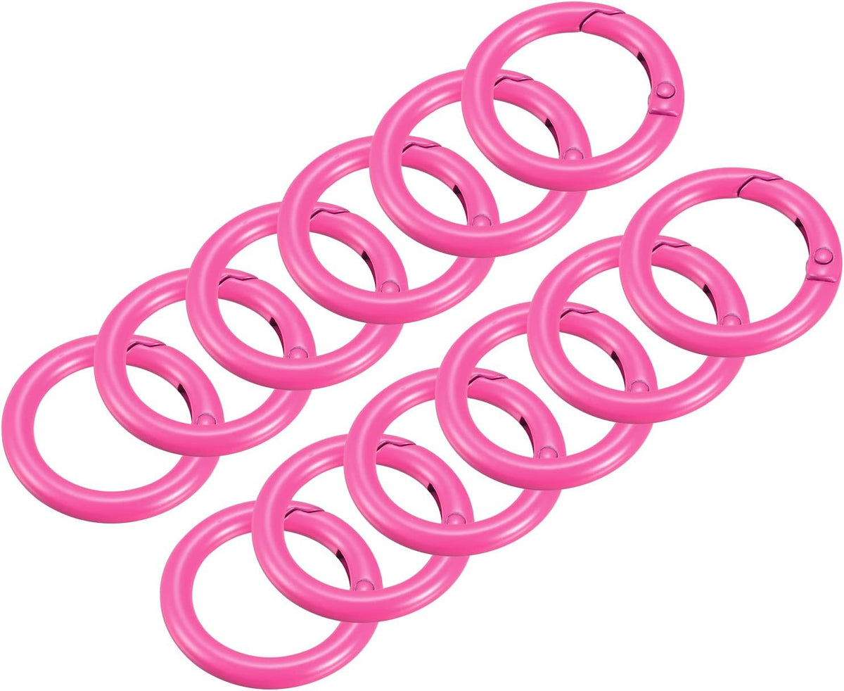 LinkMejor Round Spring O Rings, Trigger Buckle Snap for Bags Purses Keyrings