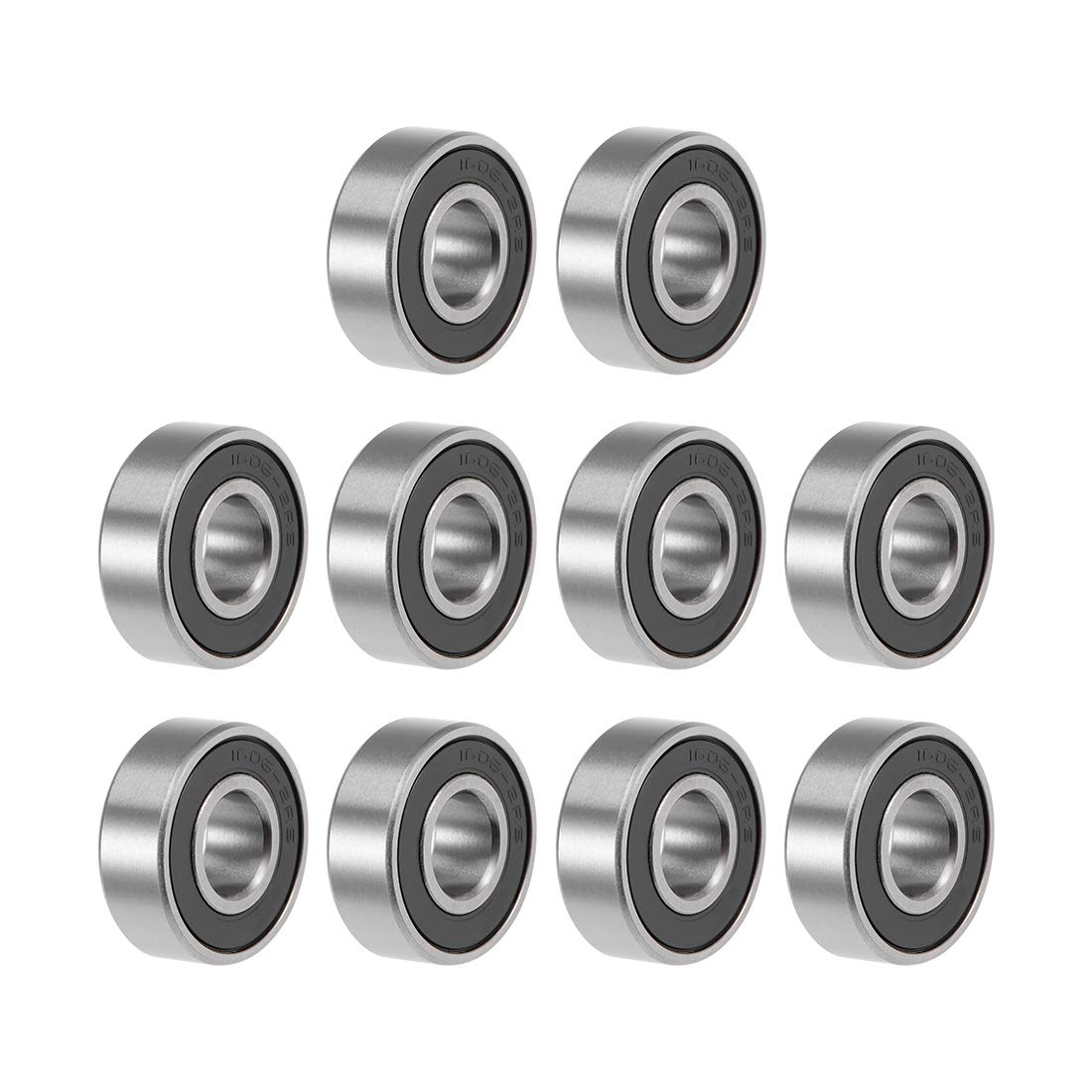 1606-2RS Deep Groove Ball Bearings Z2 3/8 X 29/32 X 5/16inch Double Sealed Chrome Steel 10 Pcs