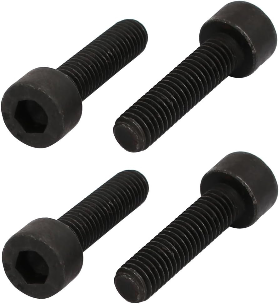 8.8 Grade M5x20mm Hex Socket Drive Fully Threaded Left Hand Thread Bolt 4pcs