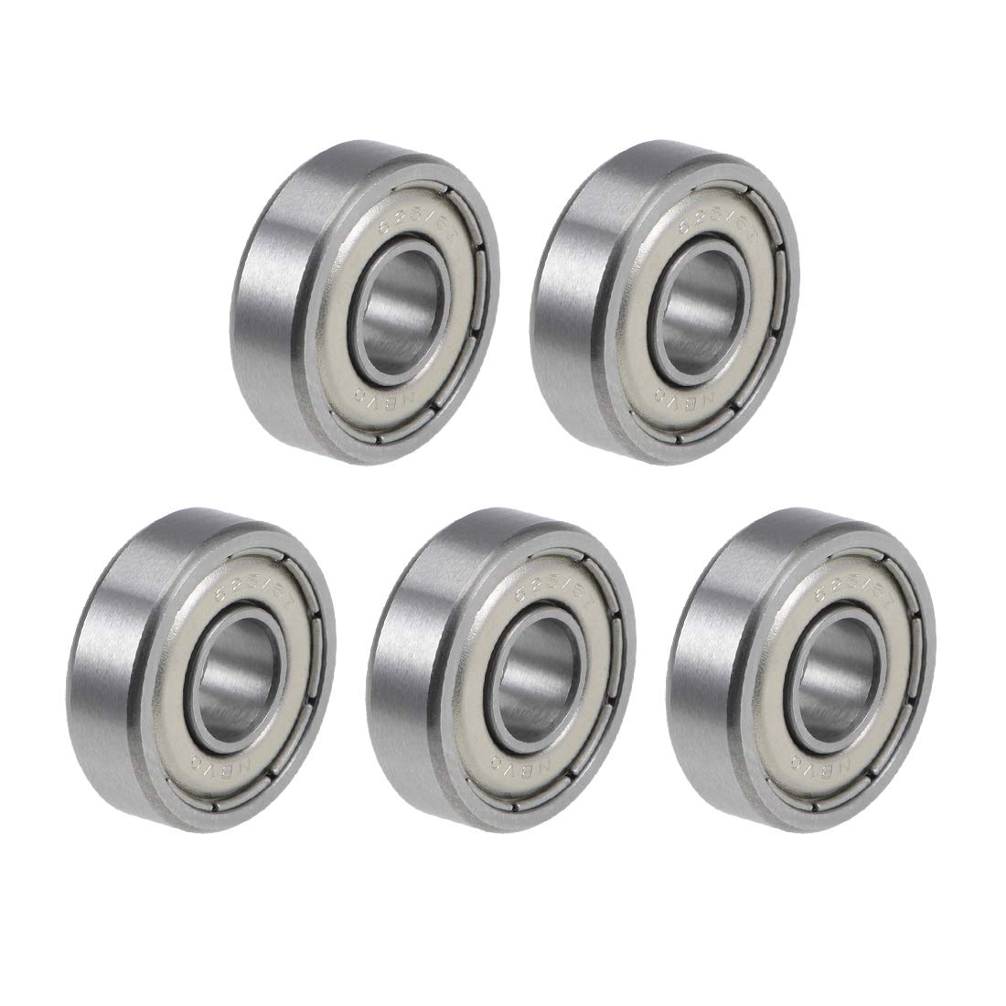 R1660ZZ Deep Groove Ball Bearings 6mm Inner Dia 16mm OD 5mm Bore Double Shielded Chrome Steel Z2 5pcs