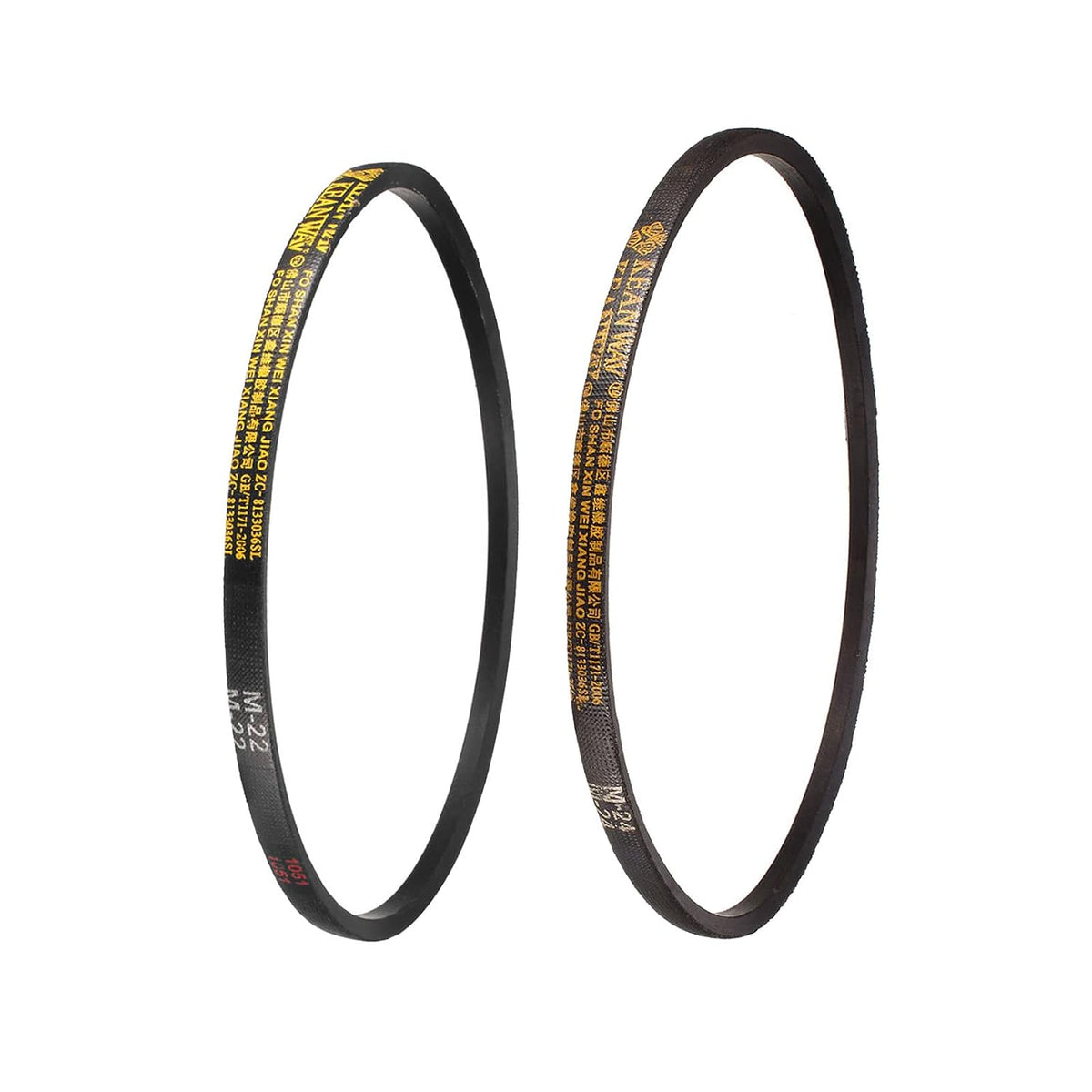 M-22, M24 Drive V-Belt 23", 24" Pitch Length Industrial Power Rubber Transmission Belt 2pcs