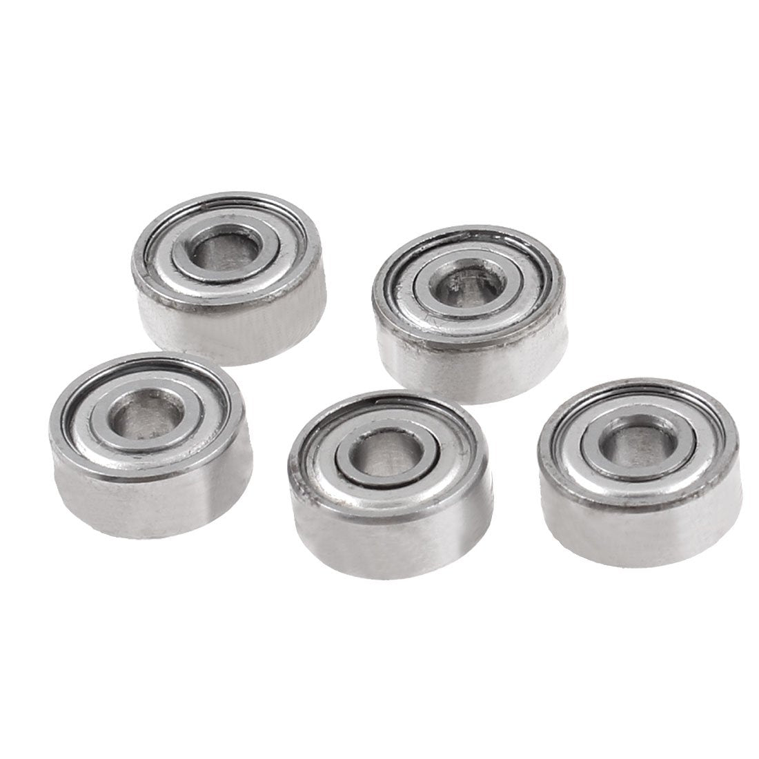 5 Pcs Silver Tone Deep Groove Ball Bearings 9mm x 3mm x 4mm