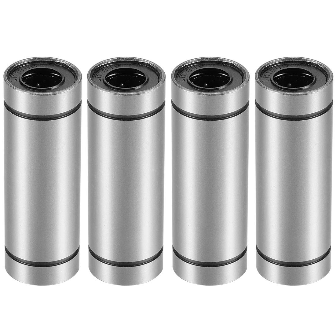 LM10UU Extra Long Linear Ball Bearings, 10mm Bore Dia, 19mm OD, 55mm Length (Pack of 4)