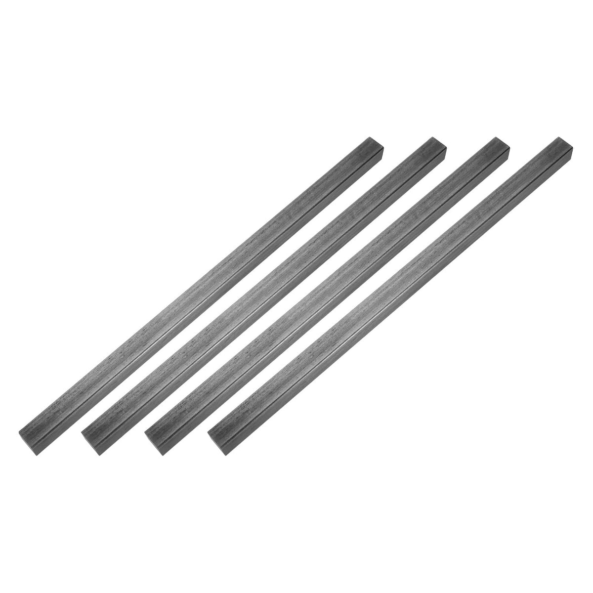 4Pcs Square Steel Bar Stock, 9/16"x9/16"x12"(14mmx14mmx305mm) 1045 Square Steel Rod Bars Precision Key Stock for Keyways Structural Support Industrial Machinery DIY Craft