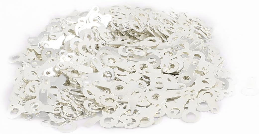 M4.2 Lug Plate Solder Bare Ring Terminal Connector Crimp Silver Tone 1000Pcs