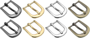 8Pcs Metal Roller Buckles, 16mm - 0.63" Rectangle Single Prong Belt Buckle Center Bar Replacement Buckles for Belt Leather Jeans Accessories (4Colors, 26mm)