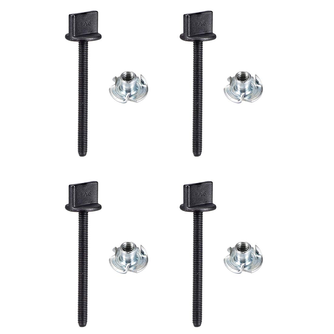 M4 x 45mm Thumb Screw Bolt with T Nut Hand Driven Spade Nylon Plastic Screws Metric Thread for RC Model Aircraft 4 Pcs