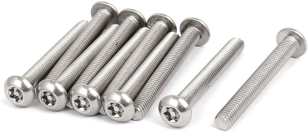 M5x40mm 304 Stainless Steel Button Head Torx Security Tamper Proof Screws 10pcs