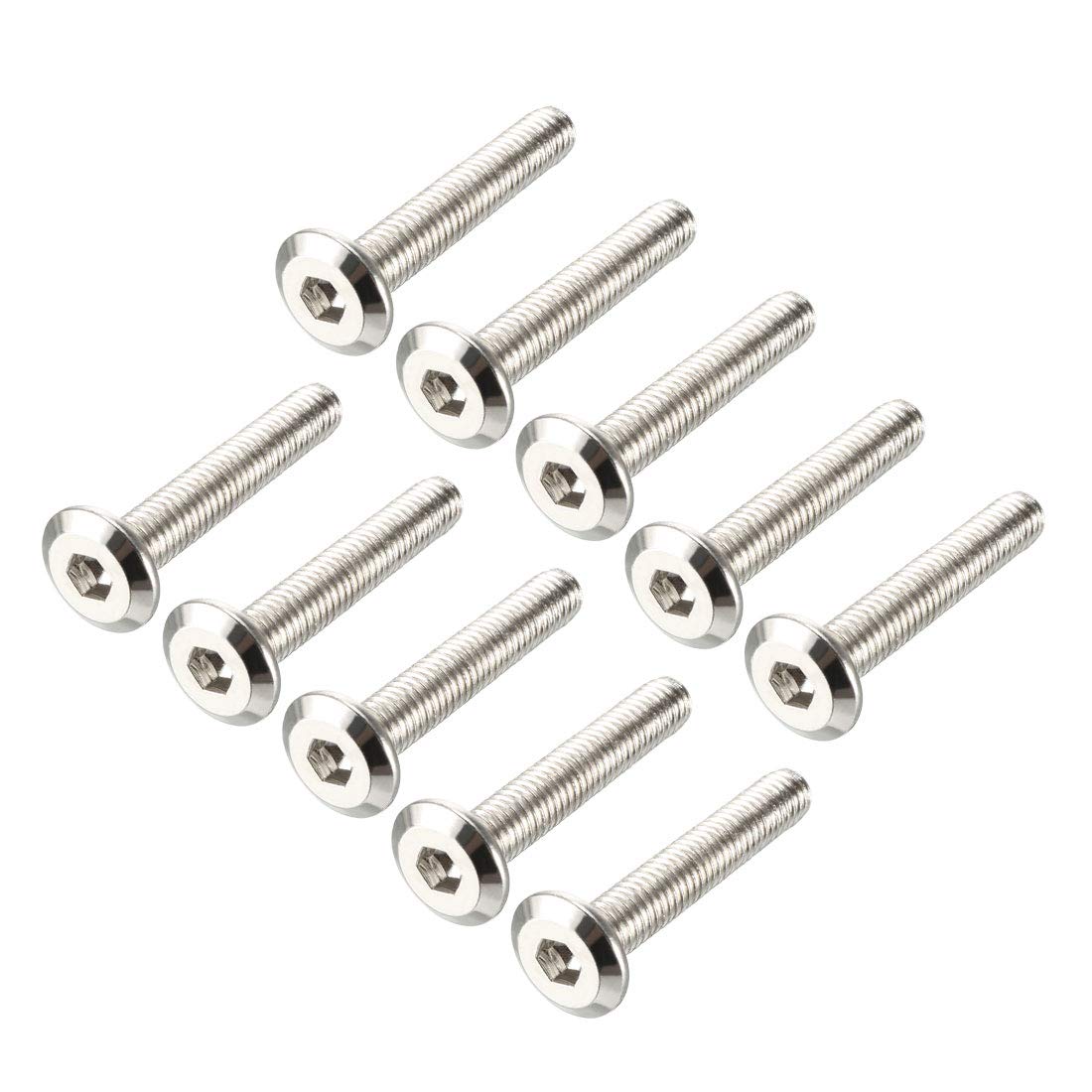 M6x35mm Furniture Bolts Hex Socket Screws Fastener Carbon Steel 10pcs