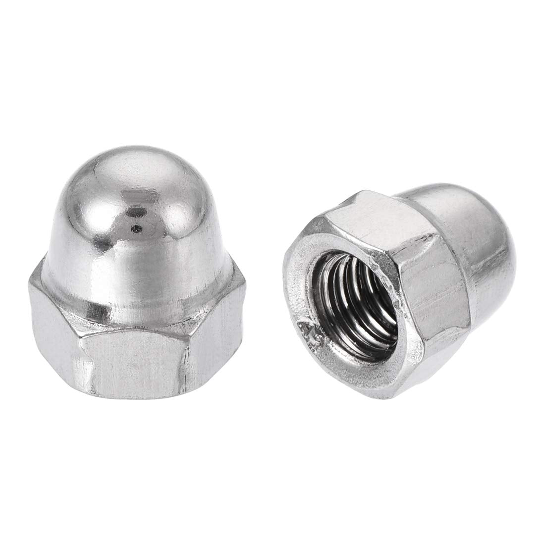 M6 Thread Dia Dome Head 304 Stainless Steel Cap Acorn Hex Nuts 20Pcs