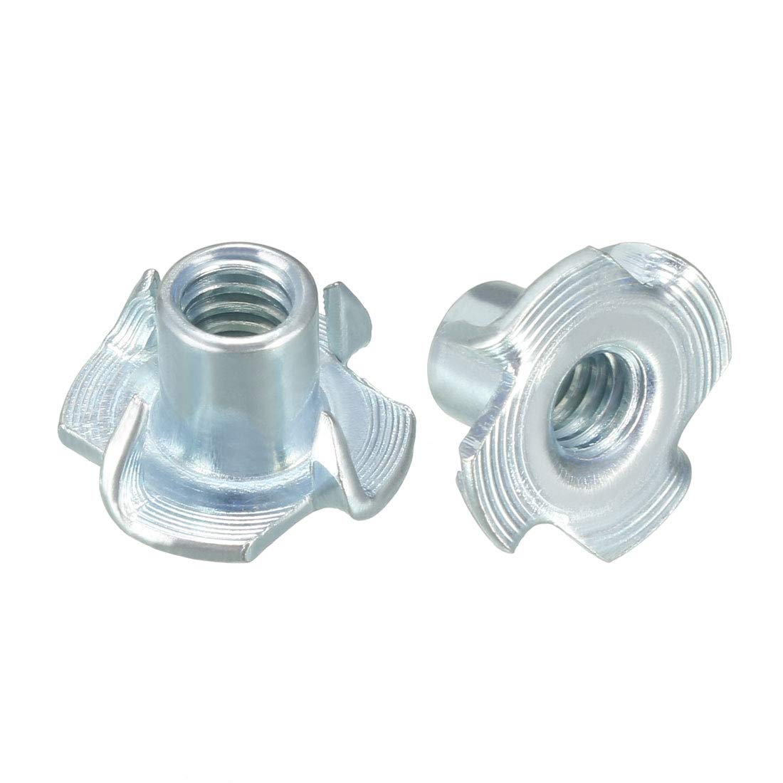 1/4"-20 4 Pronged Tee Nut T-Nut for Table Legs Rock Climbing Wall Woodwork Holds Wood Cabinetry 20Pcs