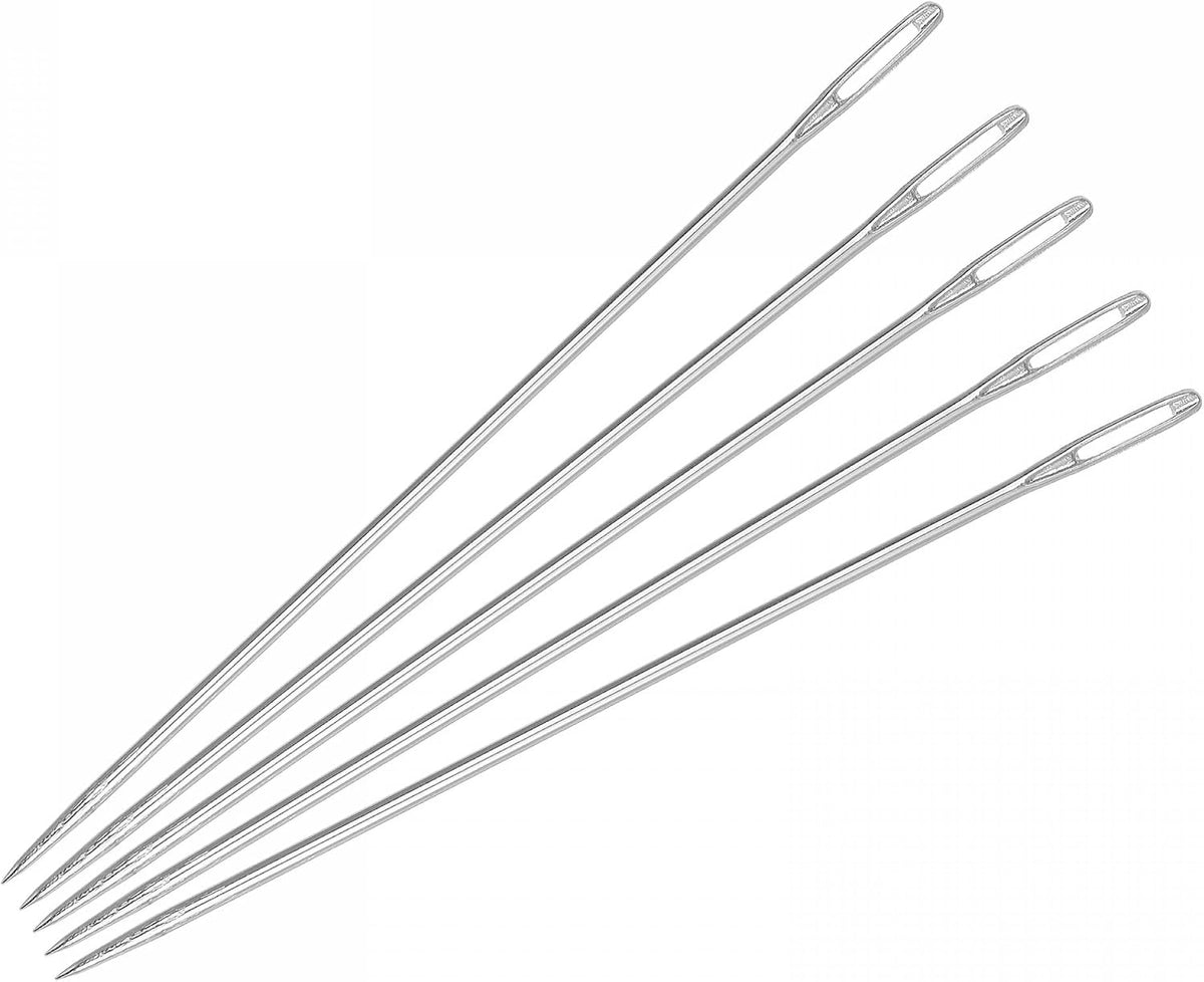 LinkMejor Long Straight Sewing Needles Embroidery Beading Needles Stainless Steel 3.5 Inch 100Pcs