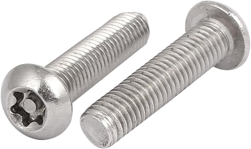 M8x35mm 304 Stainless Steel Button Head Torx Security Machine Screws 2pcs