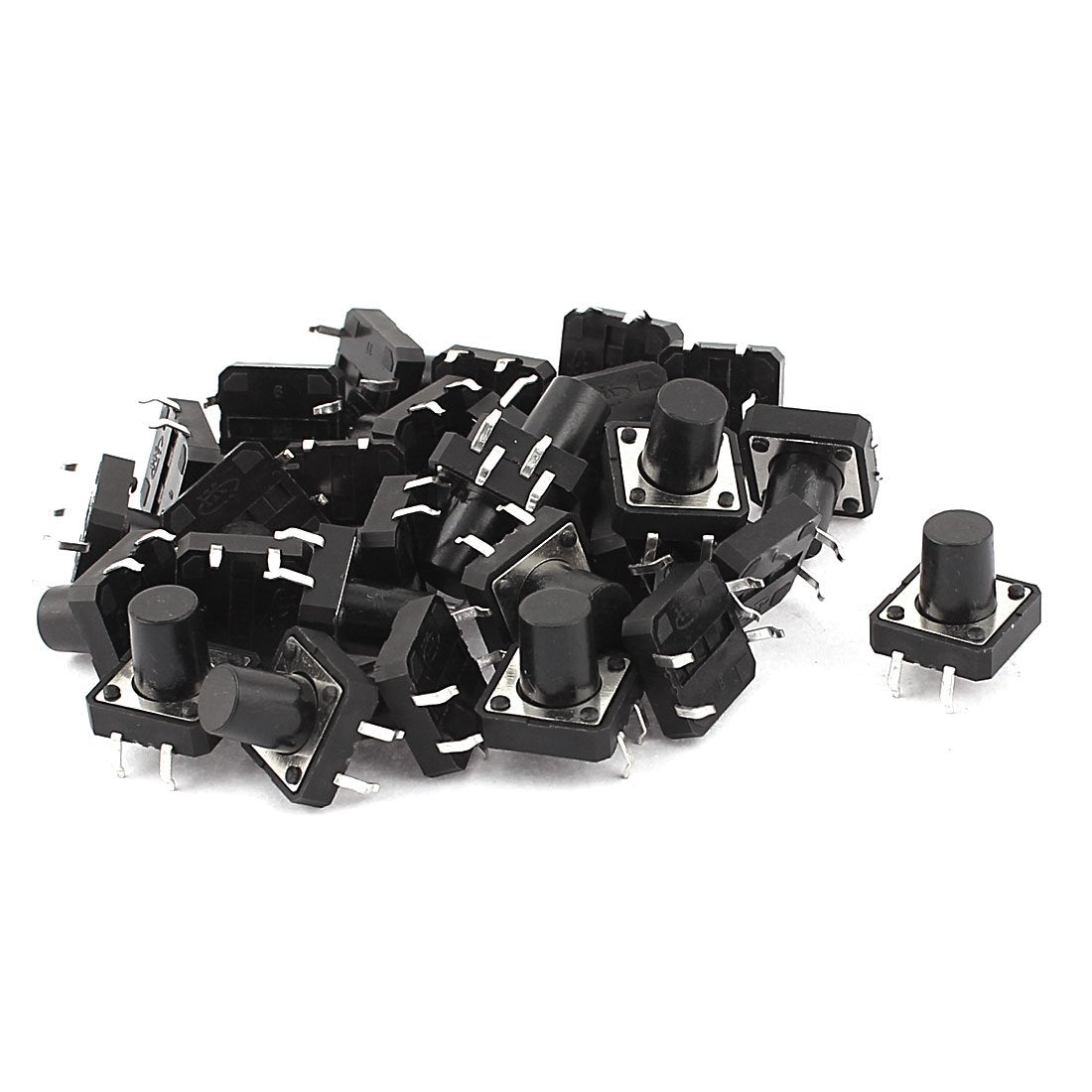 12x12x11mm 4 Pins PCB Surface Mounted Devices SMT Push Button Tact Tactile Switch 30 Pcs
